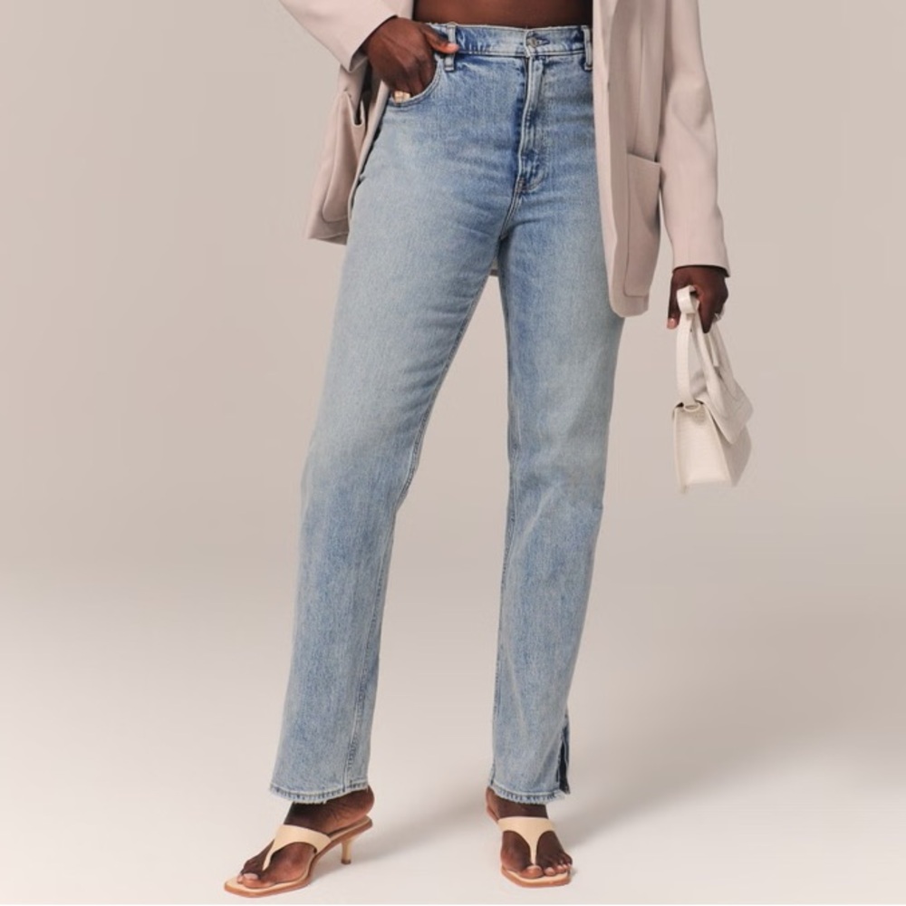 Abercrombie & Fitch Light Blue Straight Leg Jeans